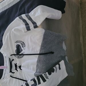 Black and White Graphic Hoodie and Sweatpants SET